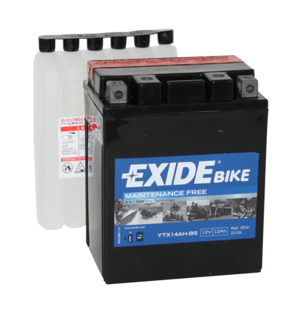 Exide MC AGM 12V 12Ah 135x90x165 210 CCA +V
