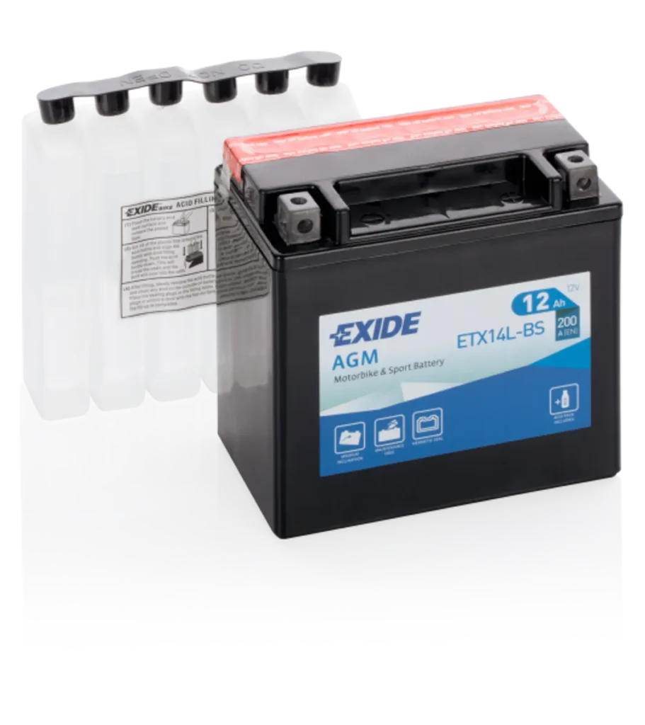 Exide MC AGM 12V 12Ah 150x90x145 200 CCA +H