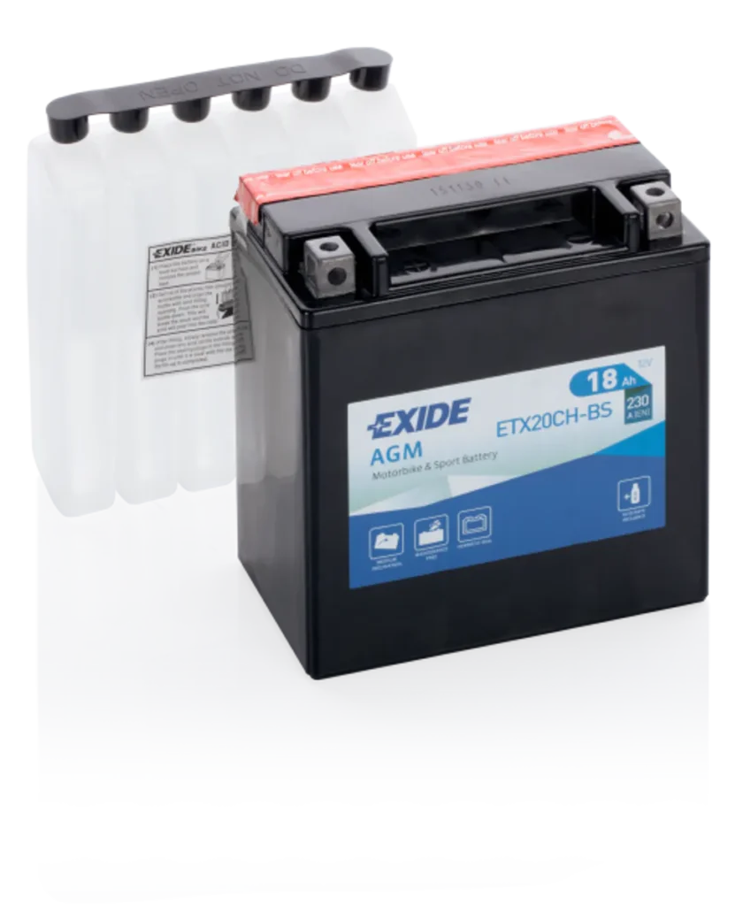 Exide MC AGM 12V 18Ah 150x90x160 230 CCA +V