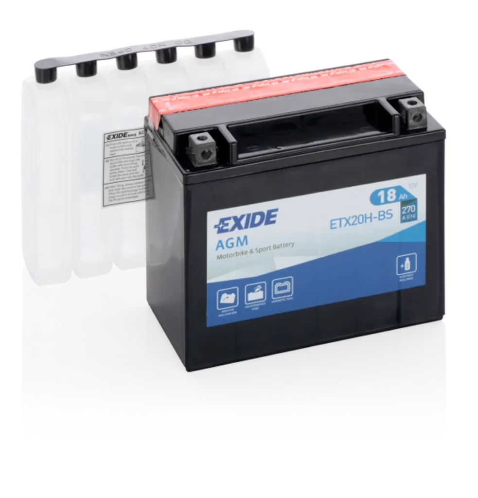 Exide MC AGM 12V 18Ah 175x90x155 270 CCA +V