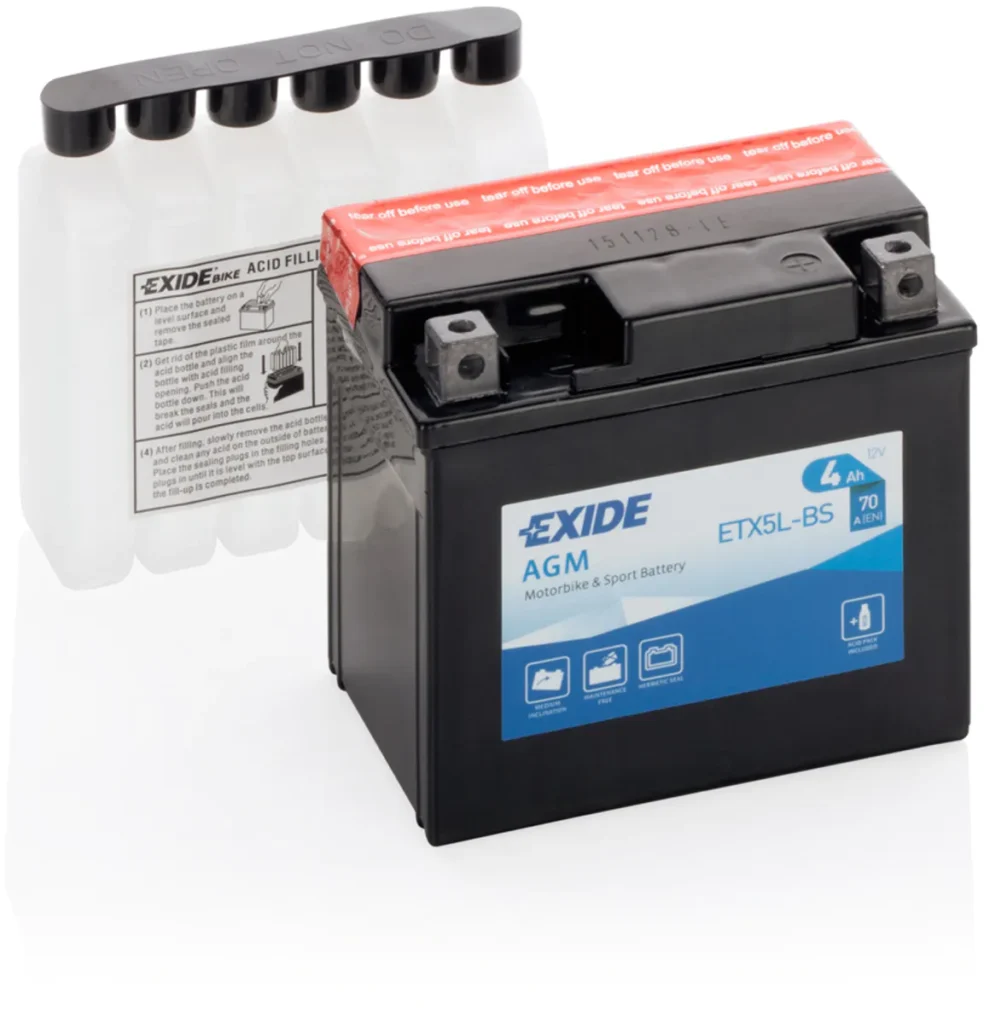 Exide MC AGM 12V 4Ah 115x70x105 70 CCA +H