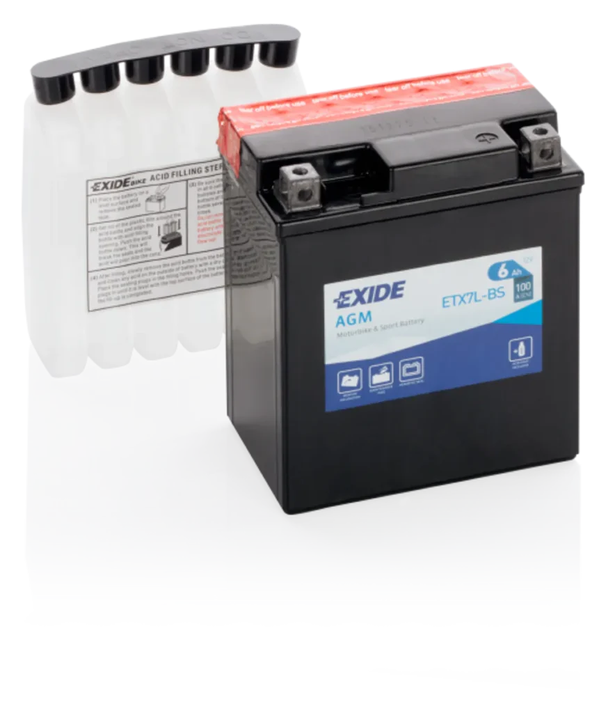 Exide MC AGM 12V 6Ah 115x70x130 100 CCA +V
