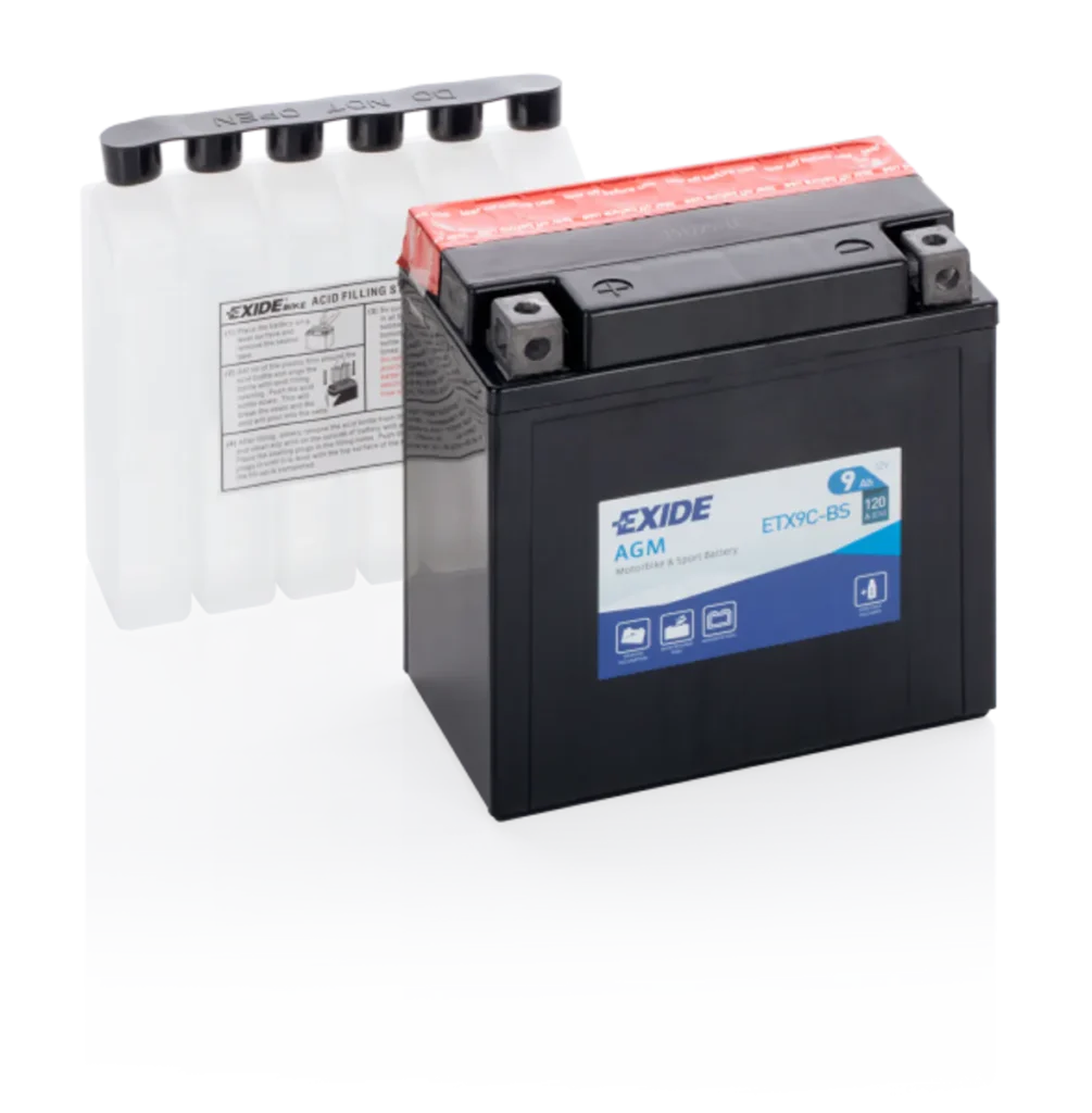 Exide MC AGM 12V 9Ah 135x75x140 120 CCA +V