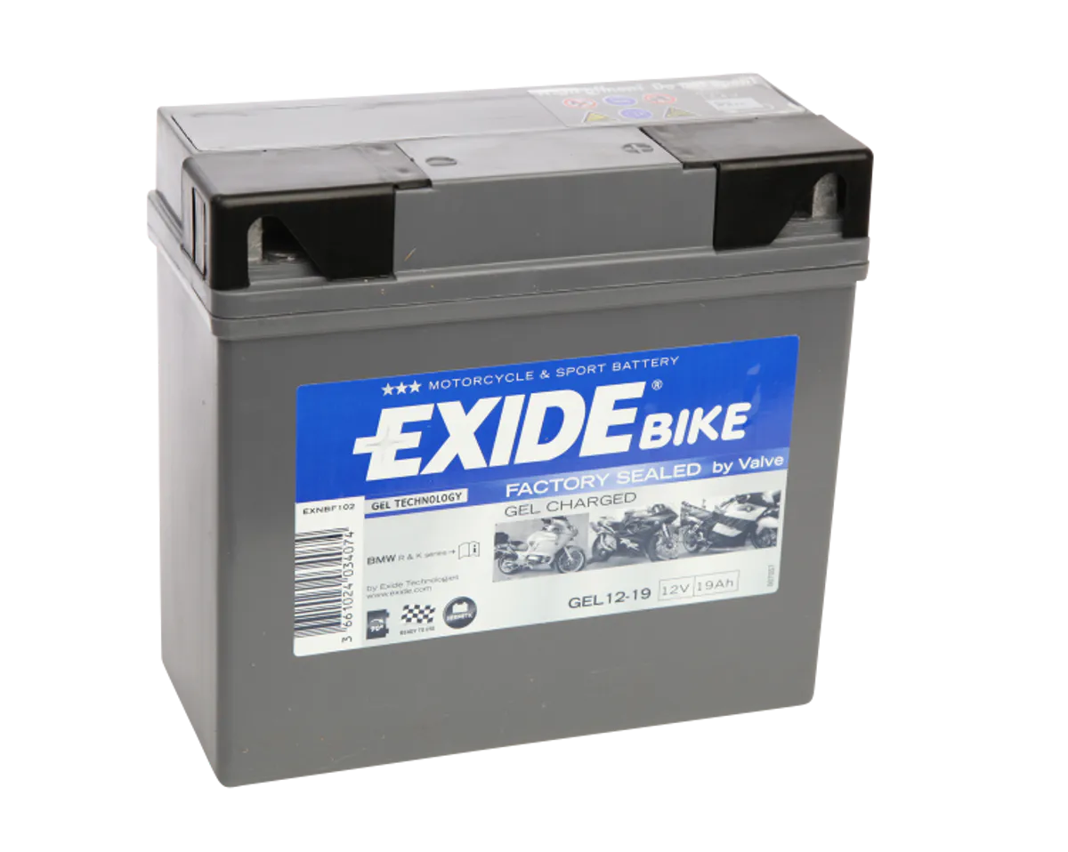 Exide MC GEL 12V G19 185x80x170 170 CCA +H - Bilde 1