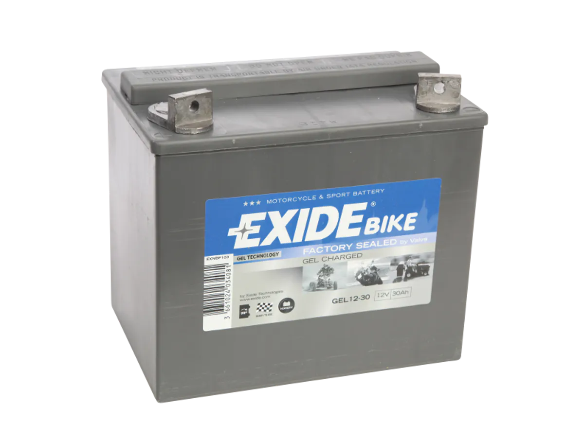 Exide MC GEL 12V G30 197x132x186 180 CCA +V - Bilde 1