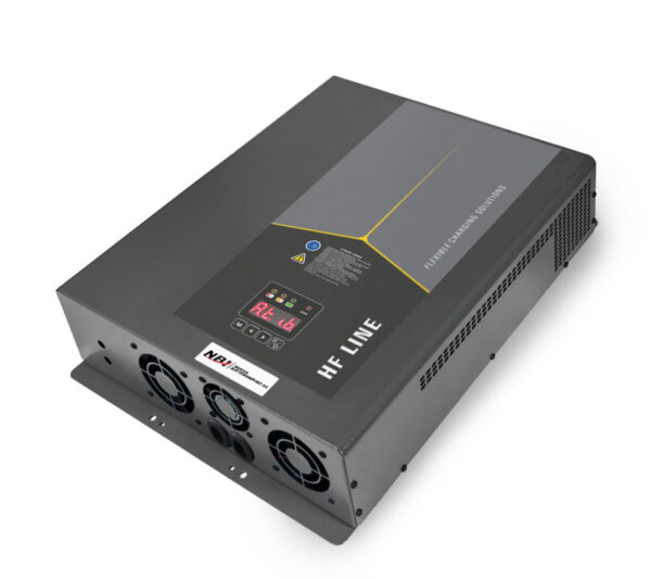 HFT2080100MB.jpg ATIB HFT batterilader 80V 100A 400 VAC (15,5A) 50/60HZ 549-1020AH vekt 17 kg