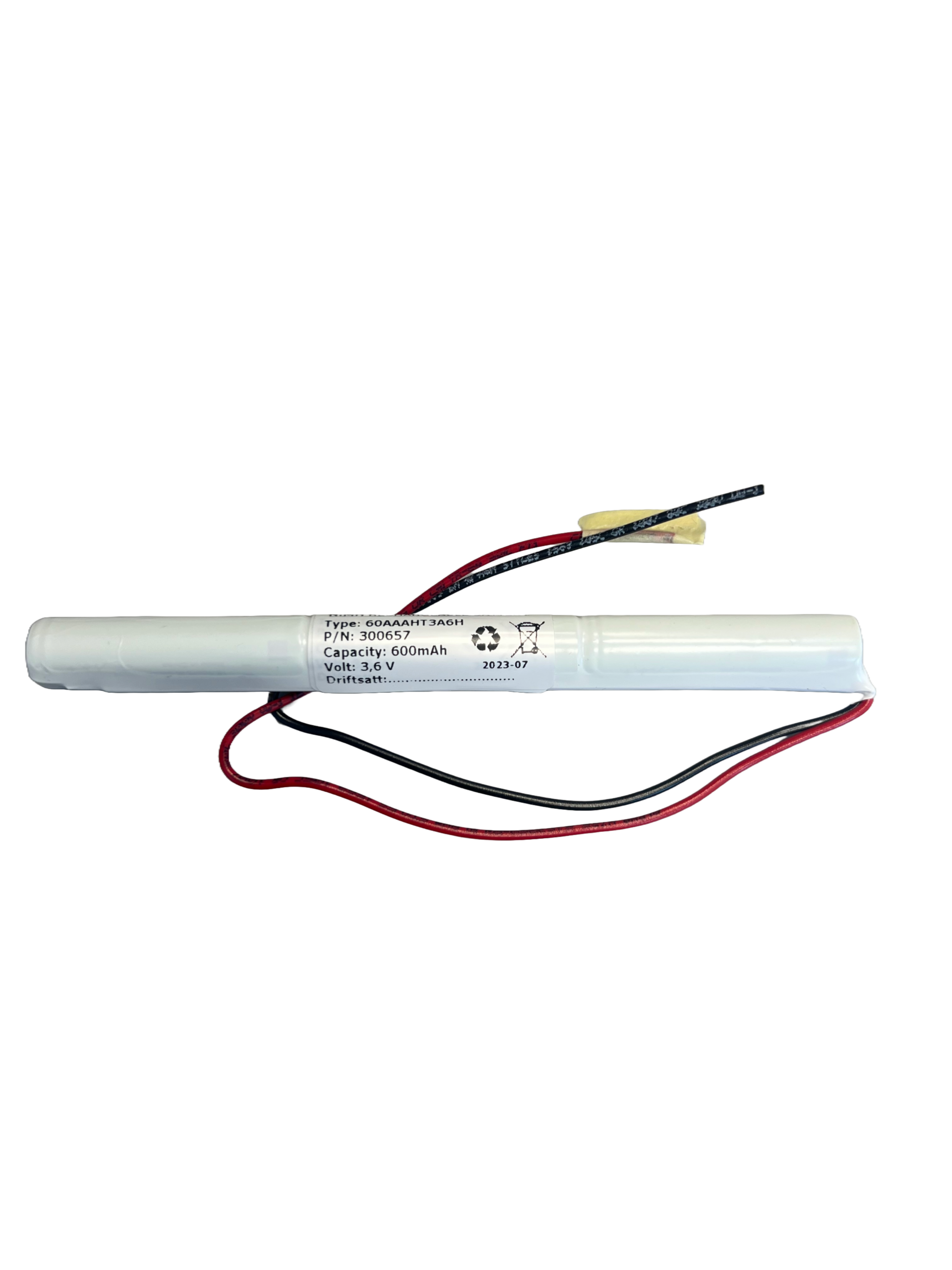 3,6v-550mAh Ni-Mh stav m/ledning AAA-celler - Bilde 1