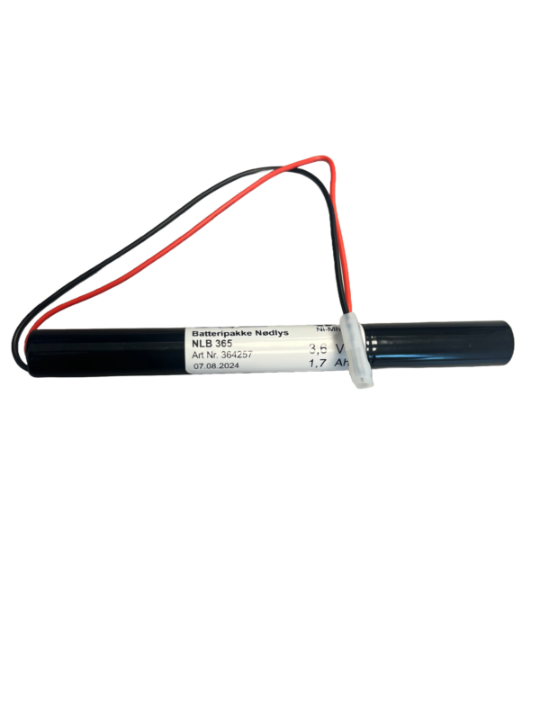 3,6v - 1700mAh - Ni-Mh - Stav - AA - Med ledning og plugg