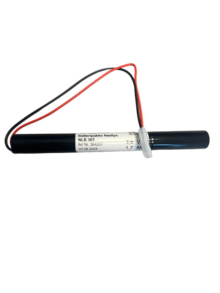 3,6v - 1700mAh - Ni-Mh - Stav - AA - Med ledning og plugg