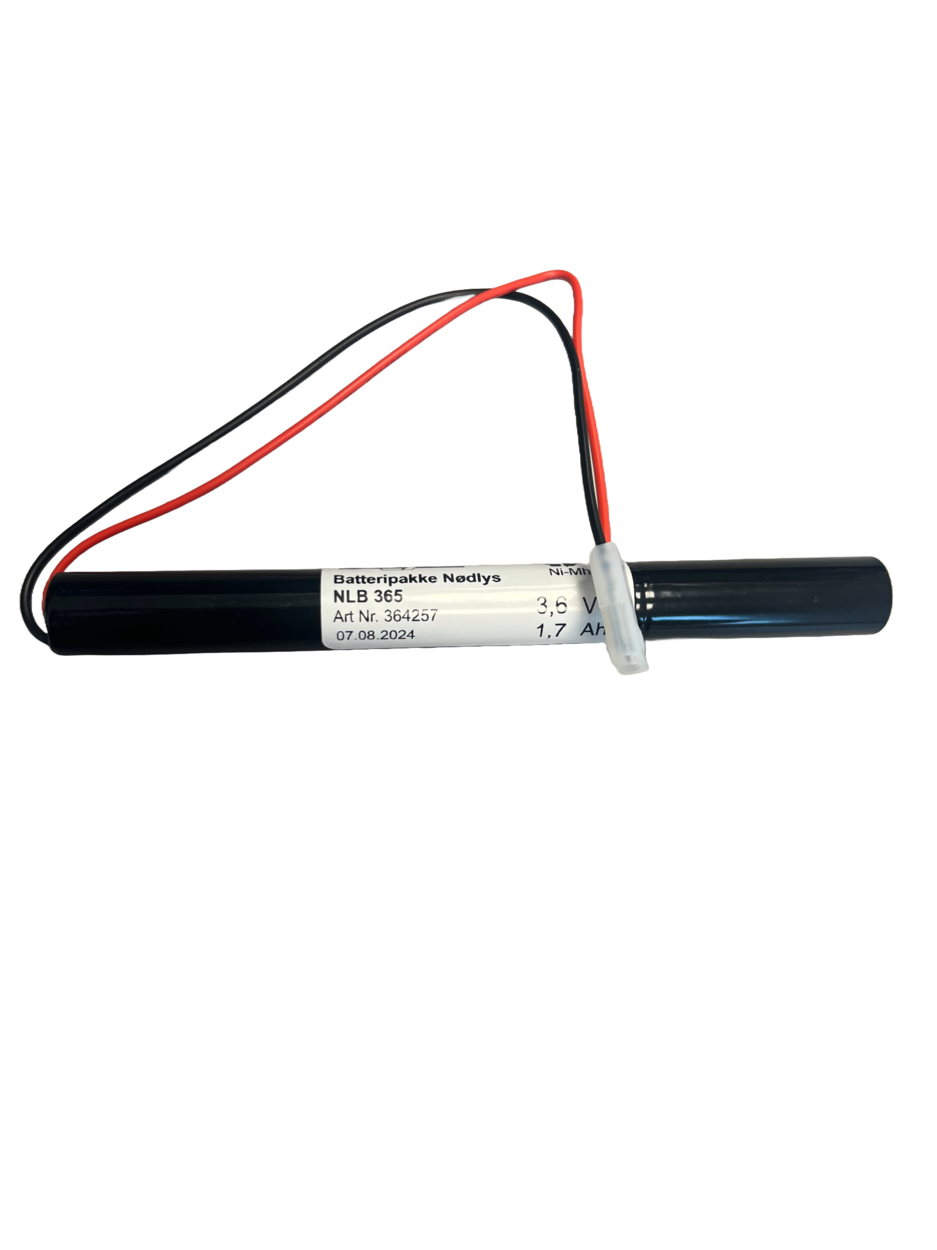 3,6v - 1700mAh - Ni-Mh - Stav - AA - Med ledning og plugg - Bilde 1