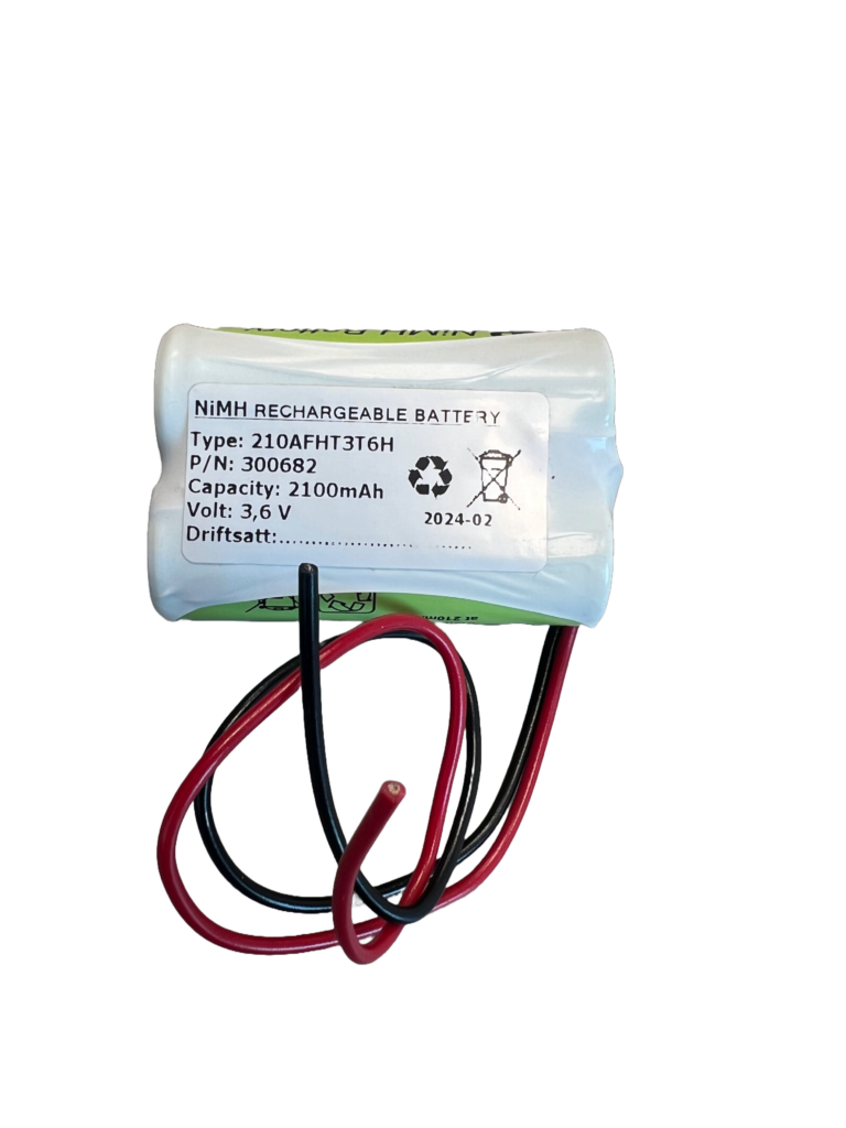 3,6V - 2100mAh - Ni-Mh TREKANT - 34 x 51 - A -  Kun Ledning