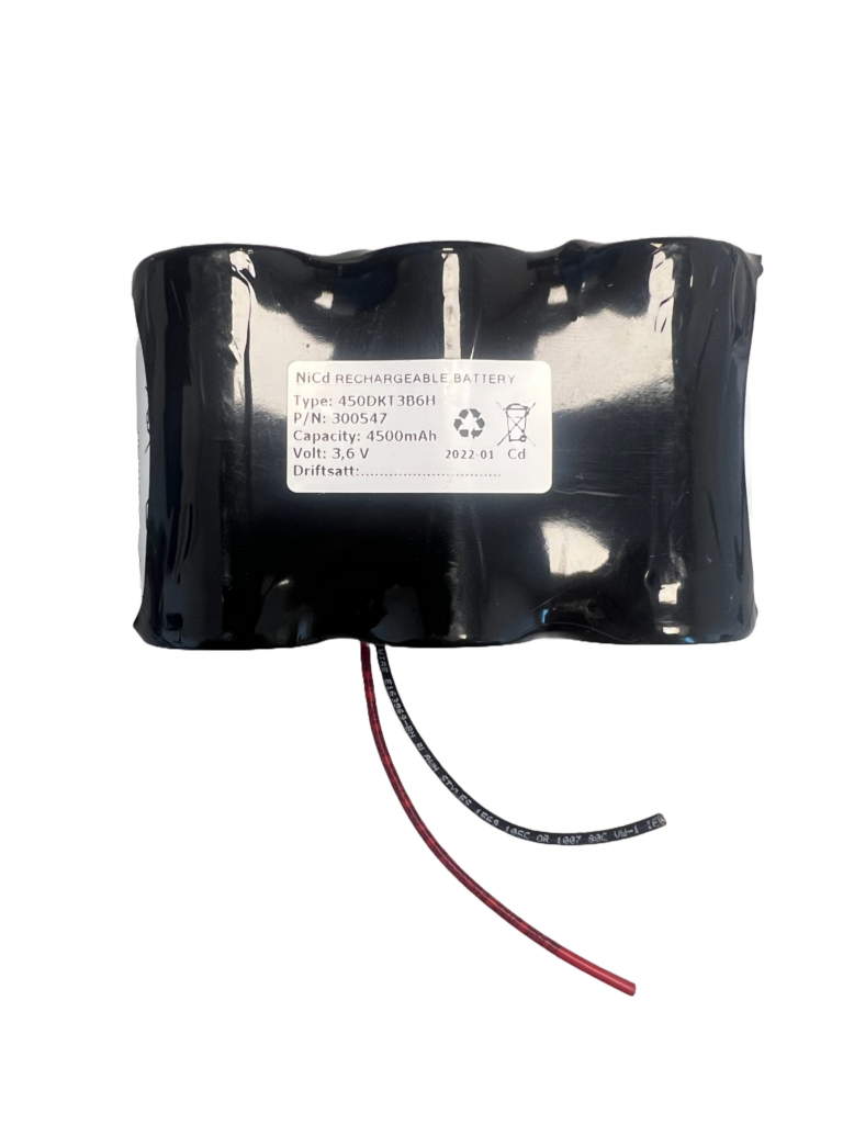 3,6V - 4500mAh - Ni-Cd REKKE /m plugg 12