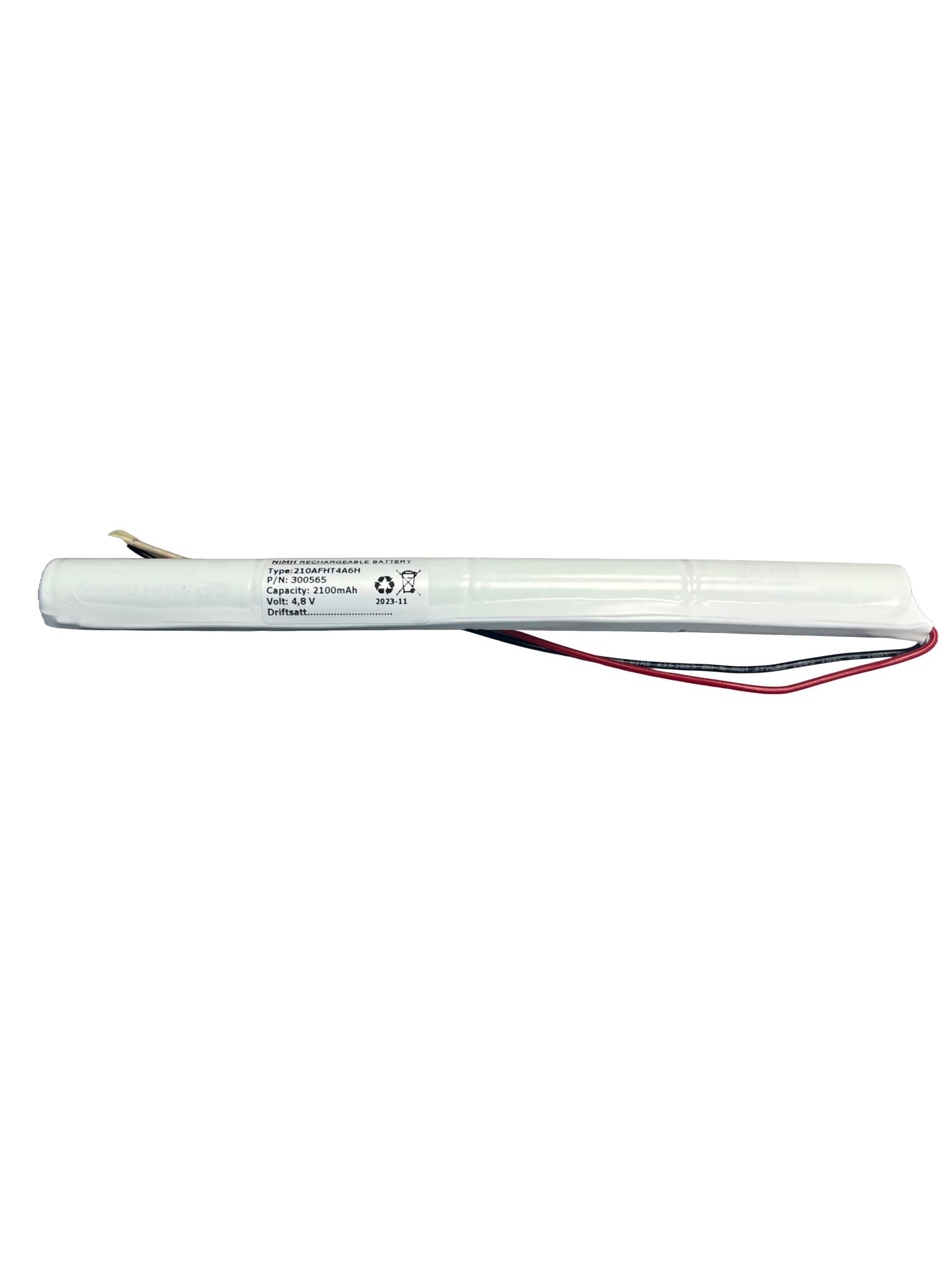4,8V - 2100mAh - Ni-Mh STAV - 200 x 17 - A - JST-2 - Bilde 1