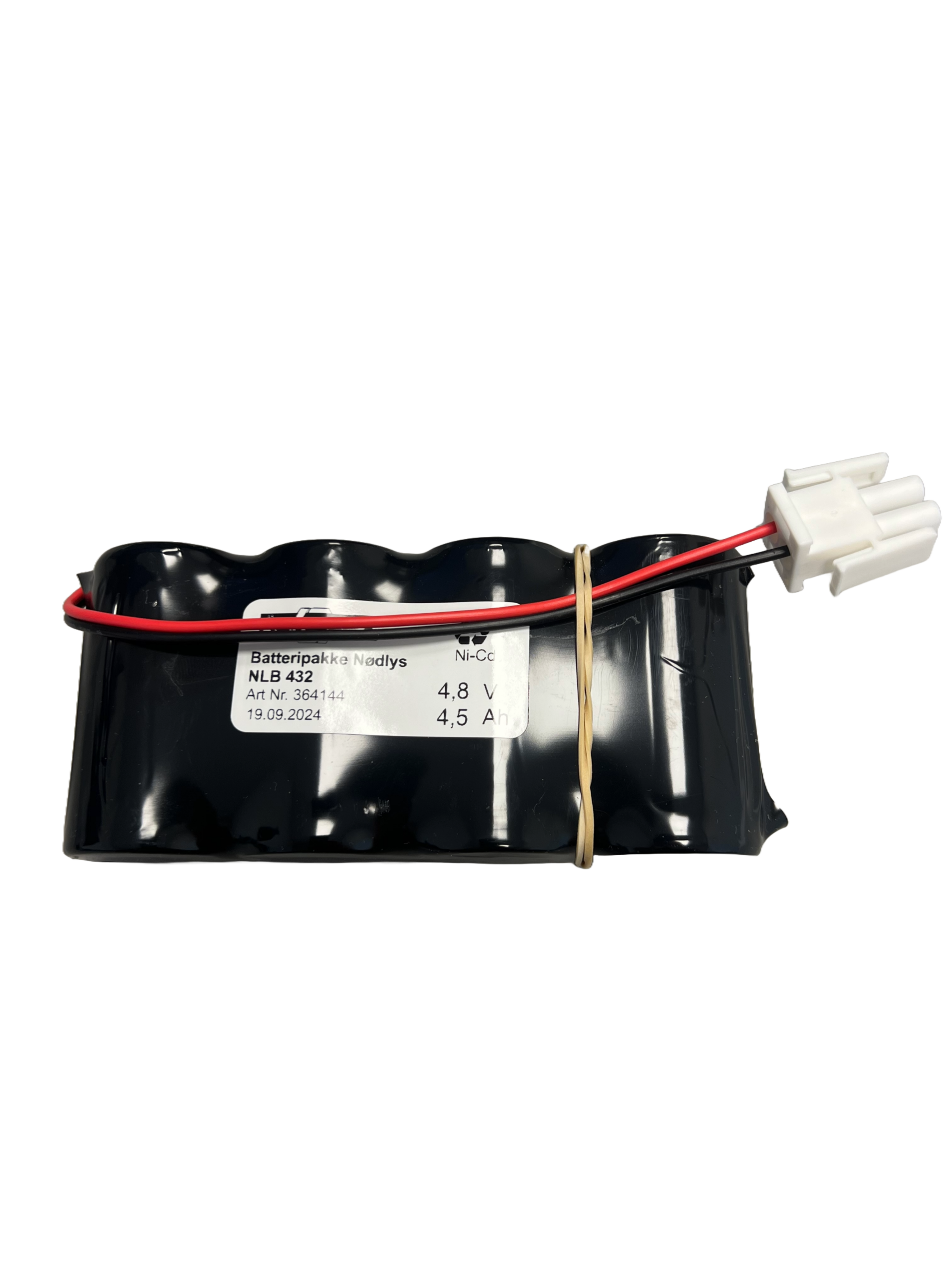 NLB 432  -  4,8V - 4500mAh - Ni-Cd REKKE - 132 x 33 x 61 - D - Kun kabel - Bilde 1