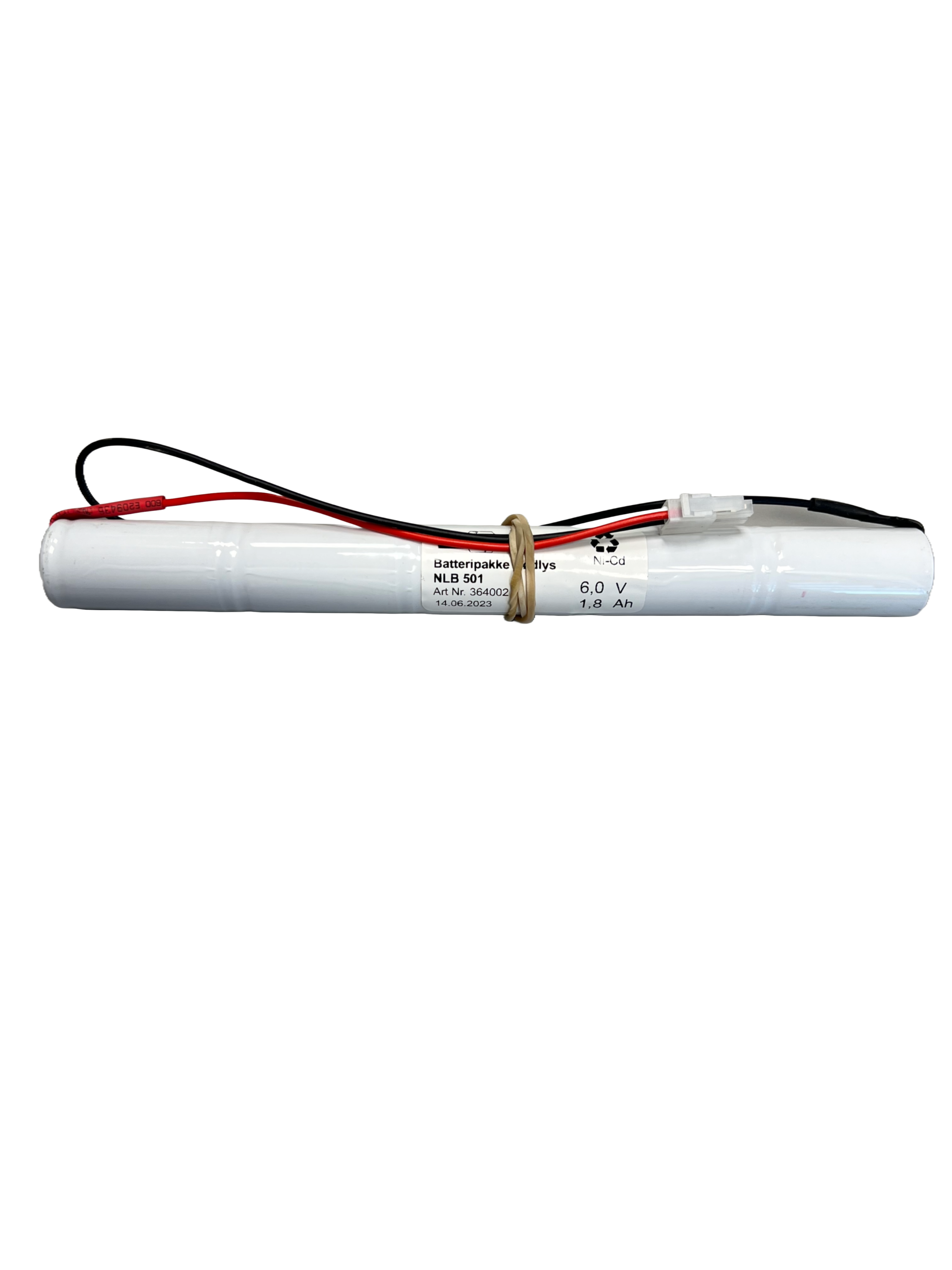NLB 501 (6V1,8Ah-S-Plugg 12) - Ni-Cd STAV - 219 x 23 - sub C - Bilde 1
