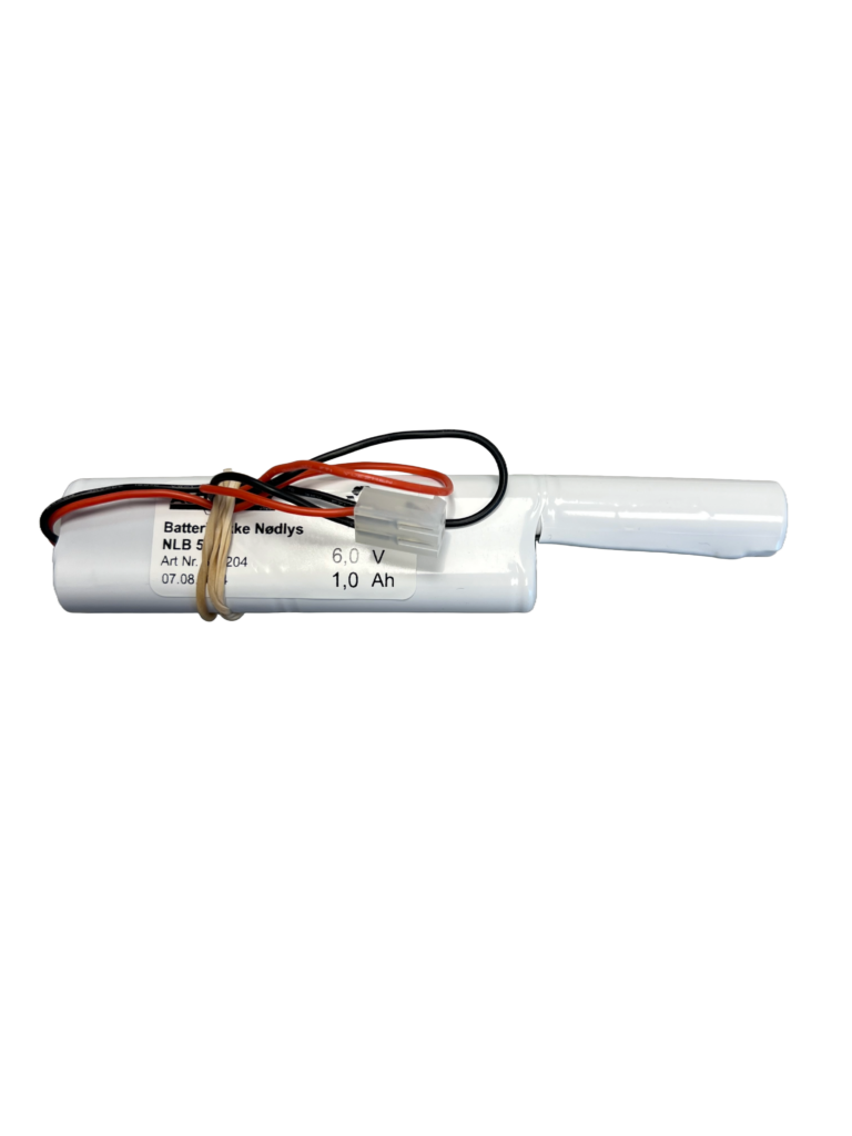 (NLB539) 6,0v-1,0Ah - Ni-Cd 2xstav(3+2) med leding og plugg