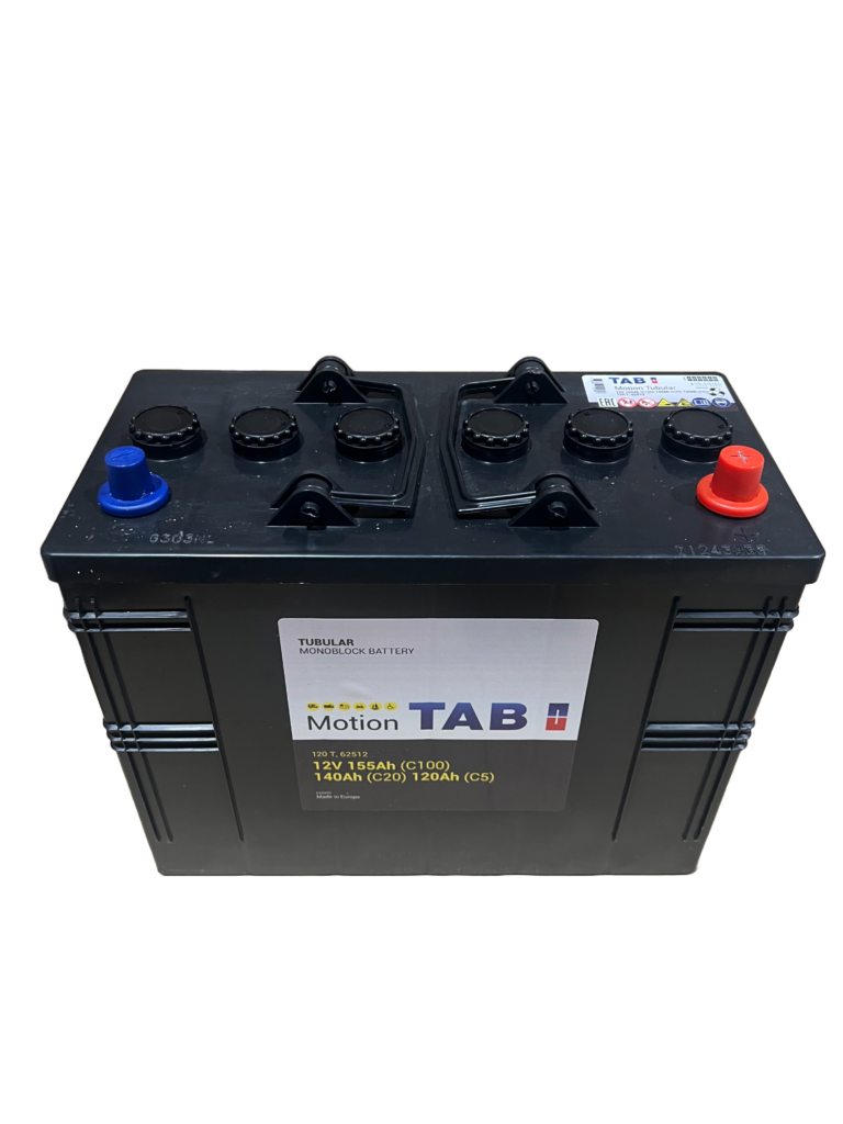 Batteri rørplate deep cycle 12V 140AH/20-120AH/5 (TAB 100812-120T) 344x172x262/284 mm 37,5 kg +H