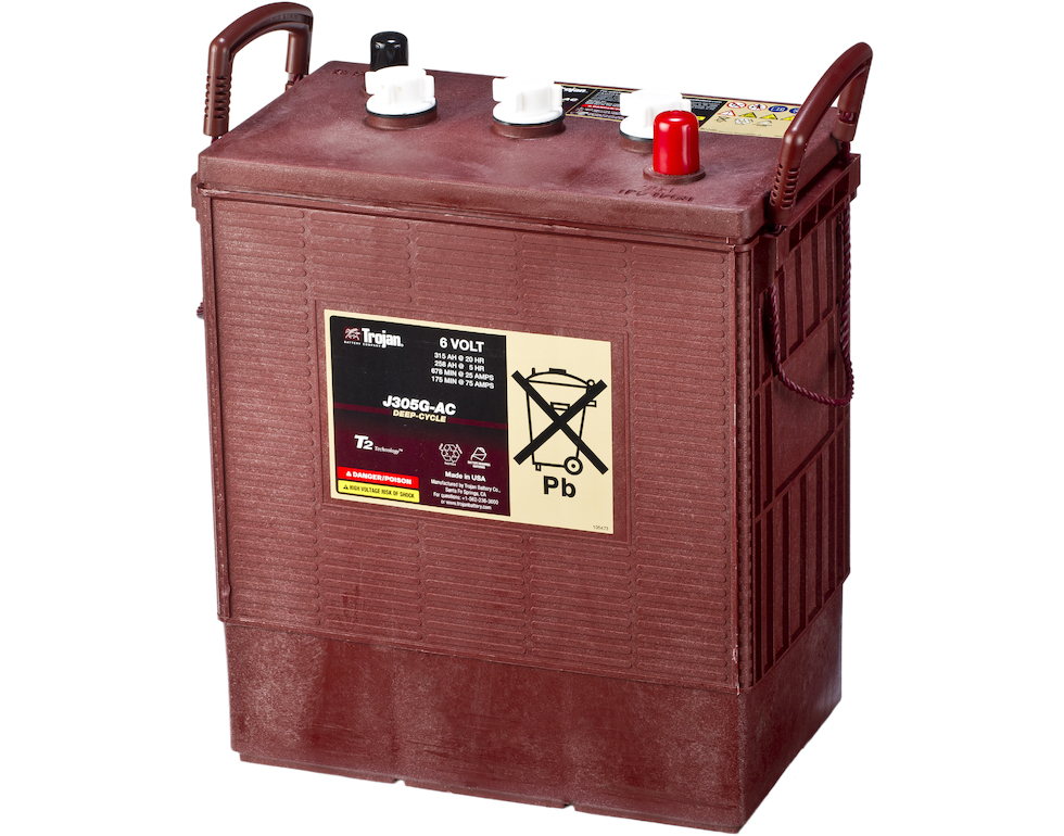 TROJAN Deep Cycle Traksjonsbatteri 6V 315AH (309x174x366mm) +diagonalt 40 kg