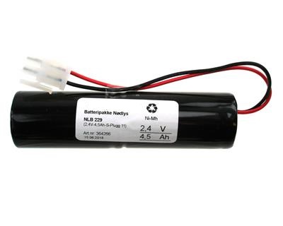 2,4v - 4500mAh - Ni-CD STAV m/plugg