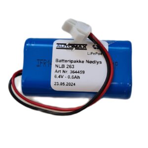 6,4V-0,6Ah  - LiFePo4 - R-Plugg 34 - Bilde 1