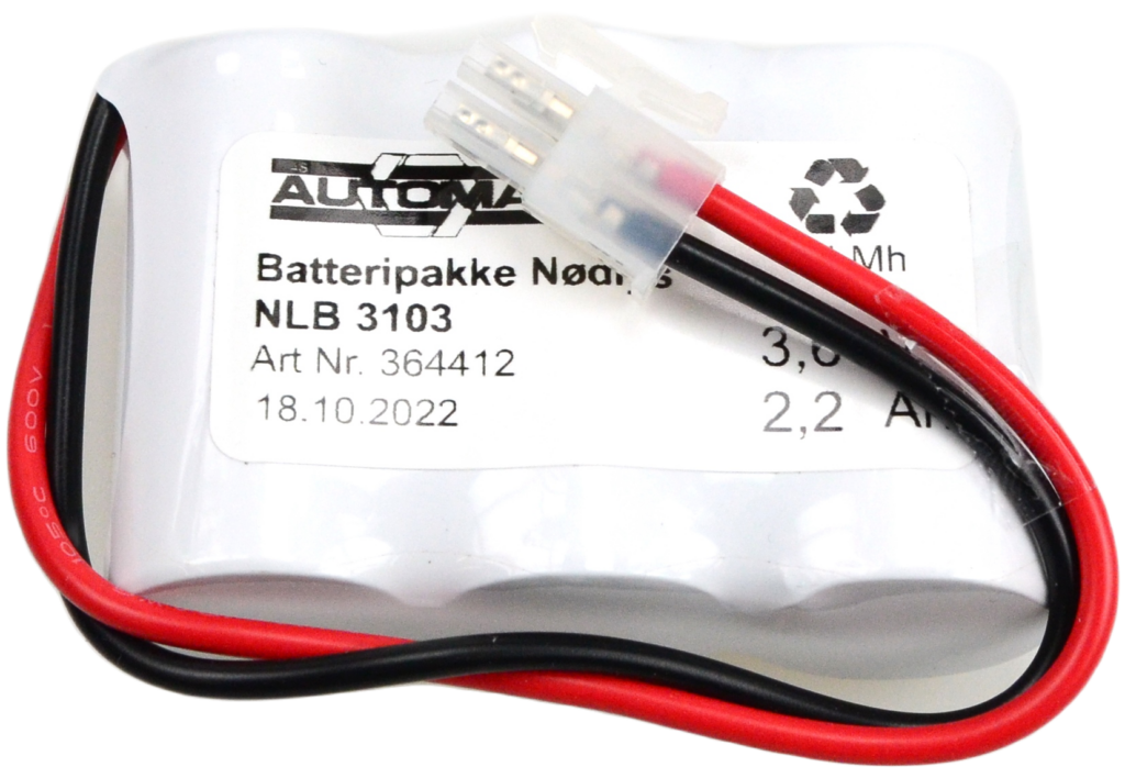 3,6v - 2200mAh - Ni-Mh Rekke m/plugg Molex 5557-2