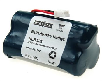 3,6v - 1000mAh - Ni-Cd trekant-Plugg 29