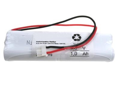 NLB452 4,8v - 1,0 Ah Ni-Cd - 2xRekke-Plugg 31 104x14x28mm(lxbxh)