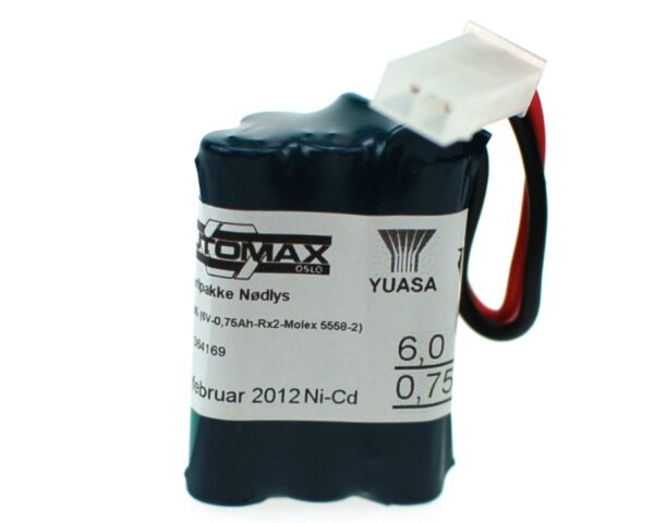 6,0v - 0,8Ah - Ni-Mh Rx2-Plugg 16