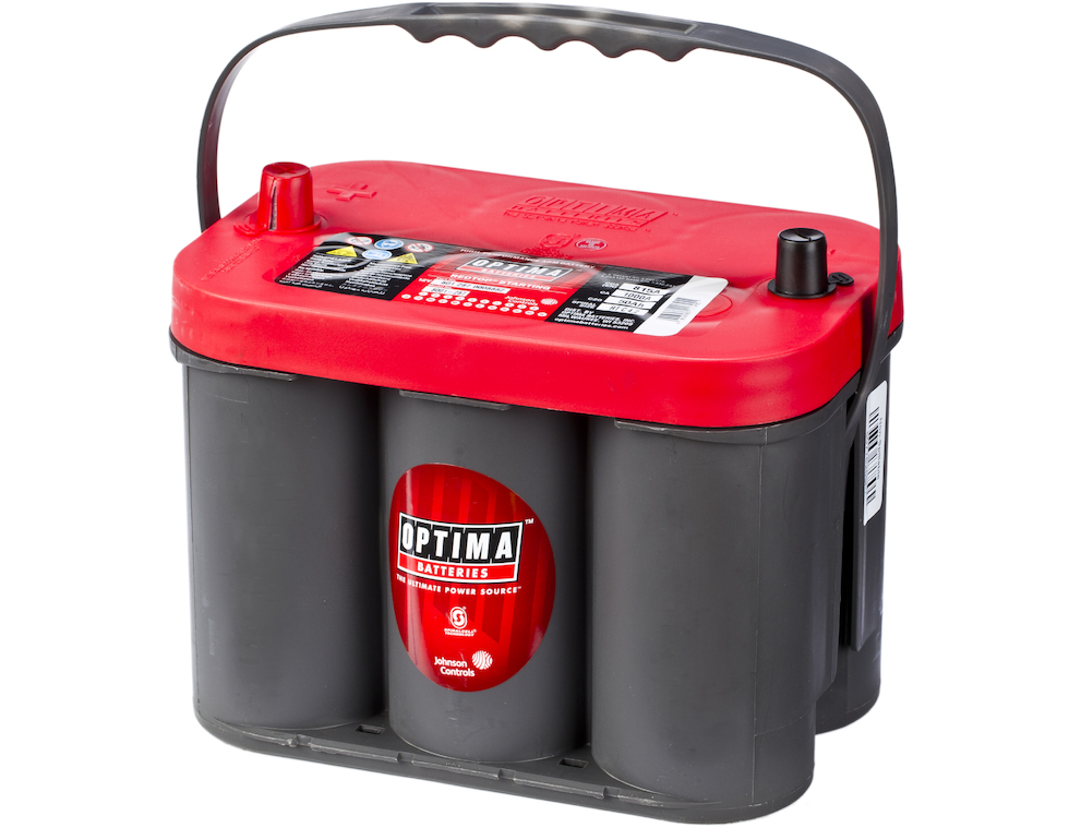 OPTIMA AGM Red Top 12V 50AH 815CCA (254x174x195mm) +midtstilt 8001-287 18kg