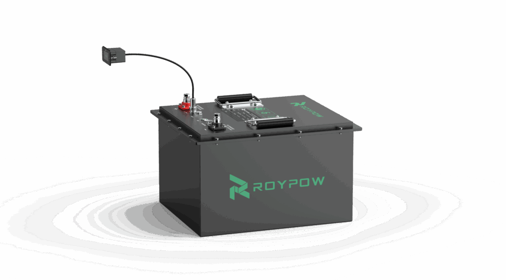 RoyPow 24V 100Ah LiFePO4 batteri for gulvvasker (338x307x233 mm) 28,8 KG