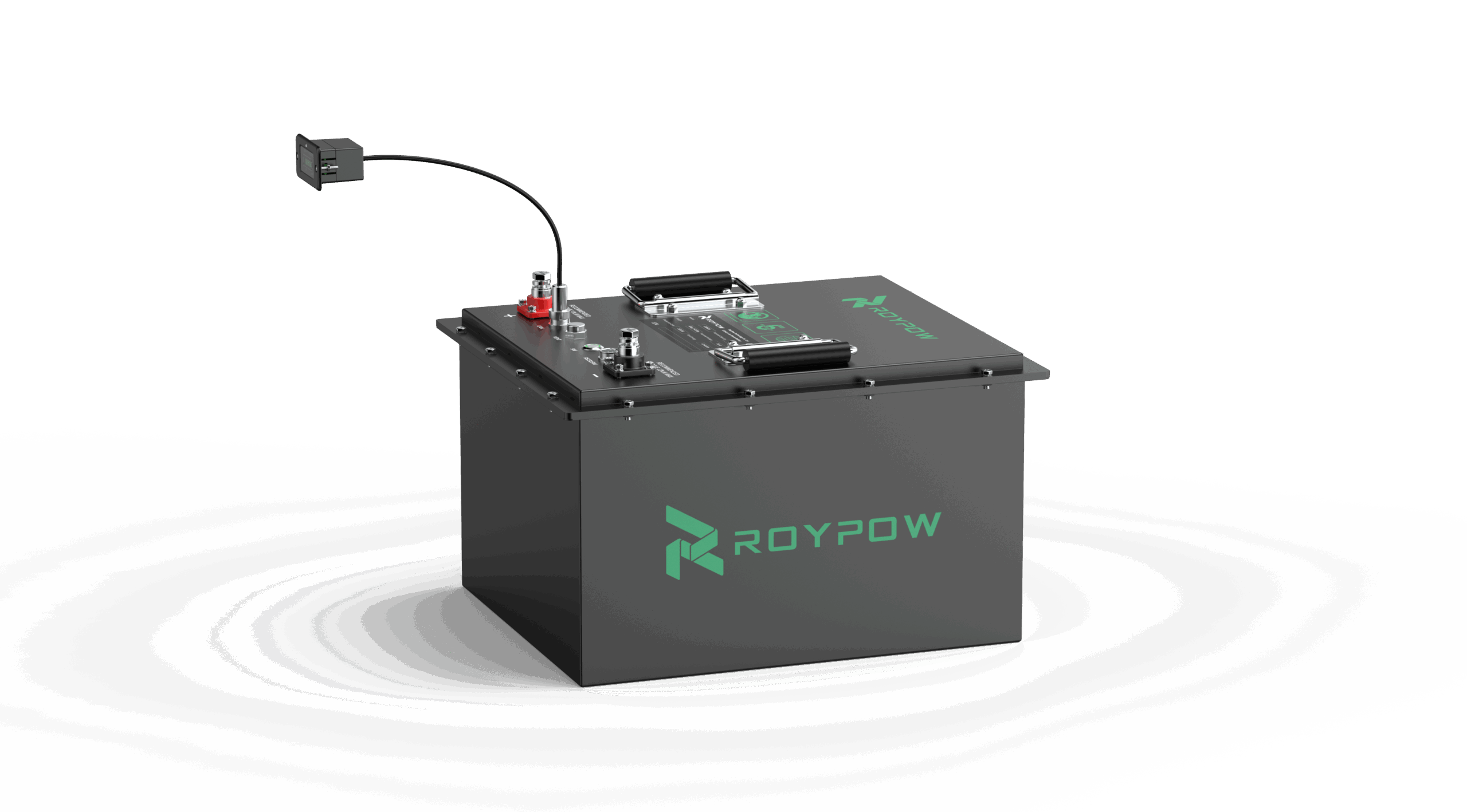 RoyPow 24V 100Ah LiFePO4 batteri for gulvvasker (338x307x233 mm) 28,8 KG - Bilde 1