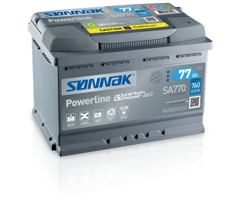 Startbatteri Sønnak 77AH-760A+H (58035) 278 x 175 x 190mm 18,1 kg
