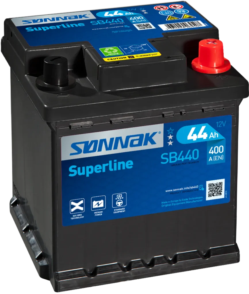 Startbatteri Sønnak 44AH-400A+H (L0) 175 x 175 x 190mm 10,7 kg