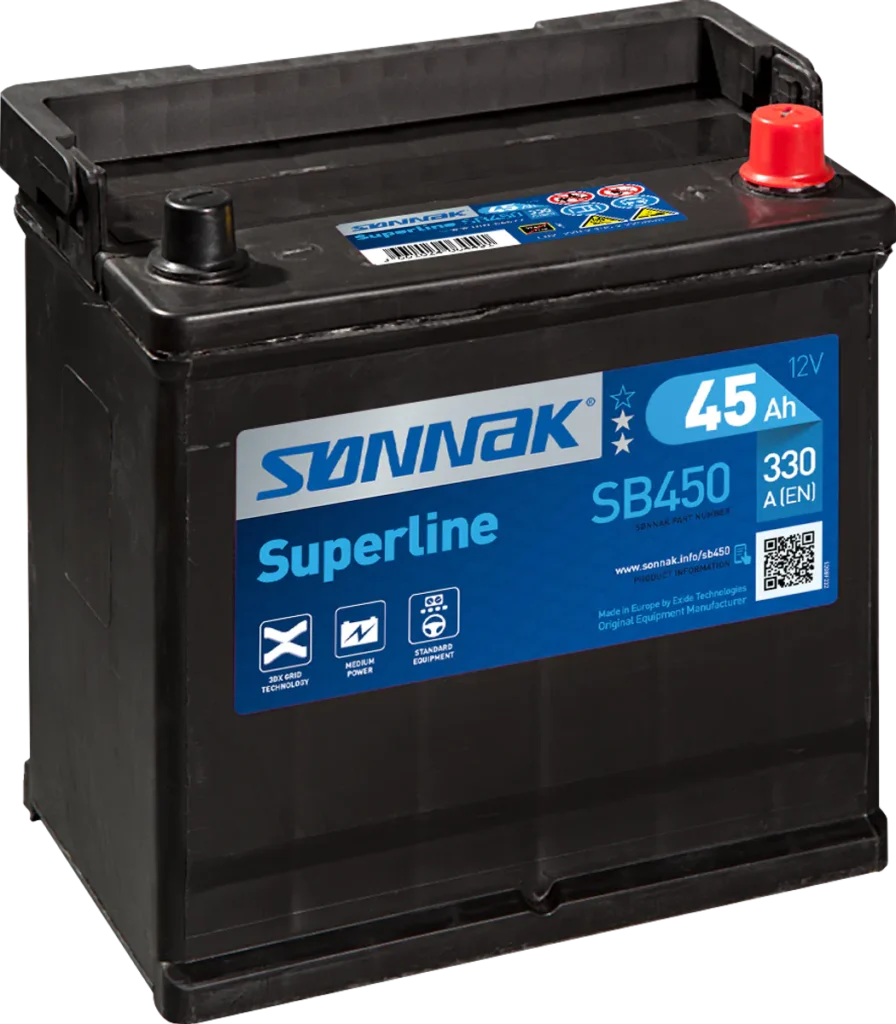 Startbatteri Sønnak 45AH-330A+H (B22) B01 220 x 135 x 225mm 12,5 kg