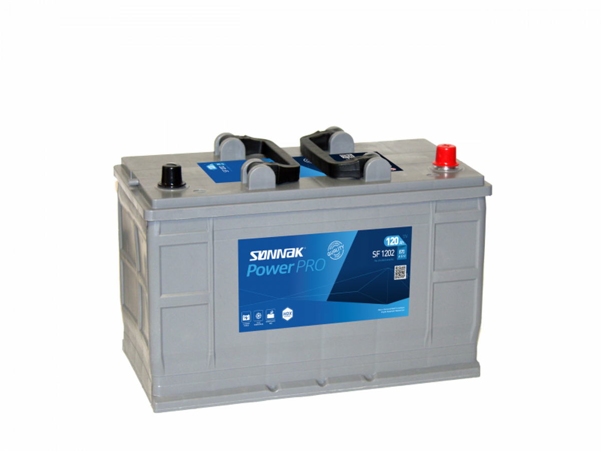 Startbatteri Sønnak 12V120AH-870A+H (D02) 349 x 175 x 235mm 27 kg - Bilde 1