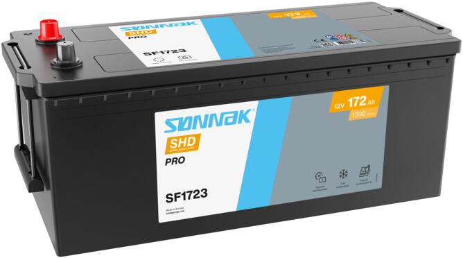 Startbatteri Sønnak SHD PRO 12V172AH-1390A+V (D05) 513 x 223 x 223mm 48,8 kg
