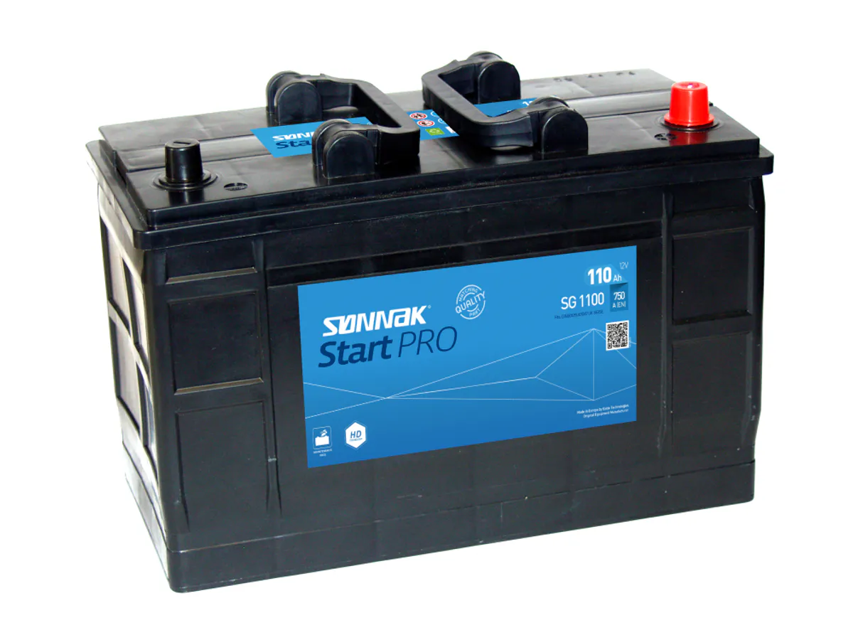 Startbatteri Sønnak 12V 110AH-750A +H (D02) 349x175x215/235 mm 25,4 kg - Bilde 1