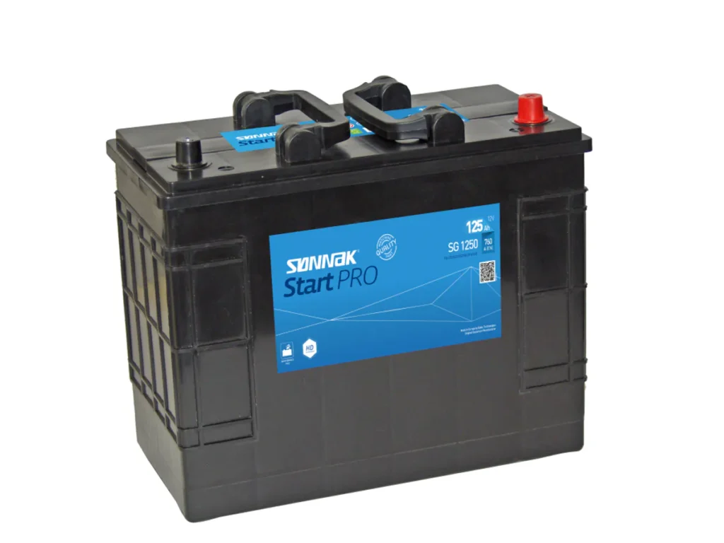 Startbatteri Sønnak 12V 125AH-760A+H (D03) 349x175x264/285 mm vekt 29,5 kg