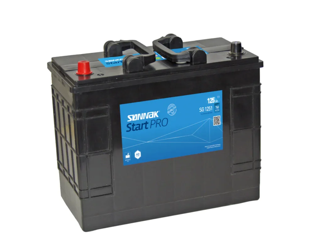 Startbatteri Sønnak 12V 125AH760A+V (D03) 349x175x264/285 mm vekt 29,5 kg