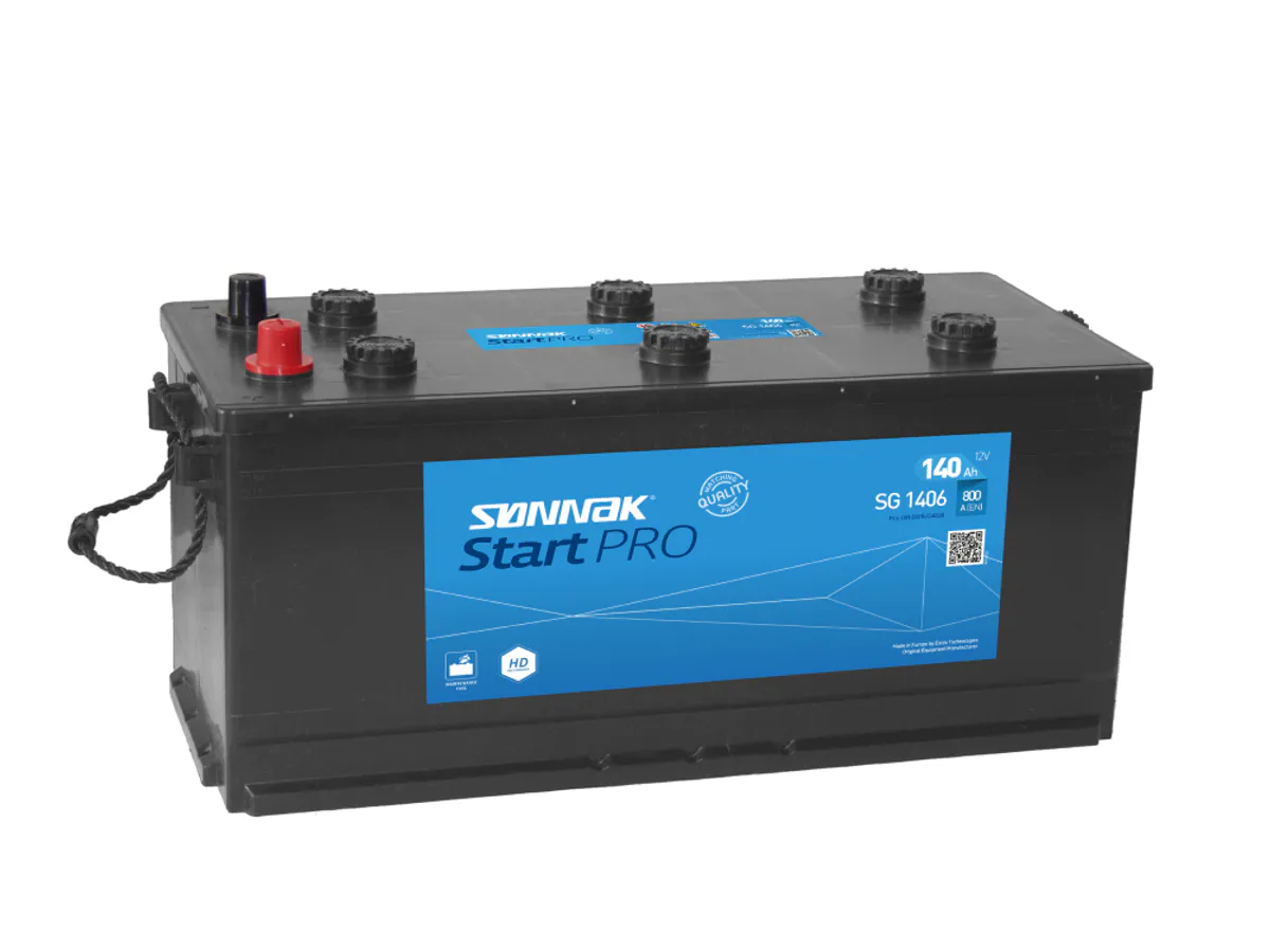 Startbatteri Sønnak 12V 140AH-800A +H B3 (MAC) 510x175x225 mm 33,5 kg - Bilde 1