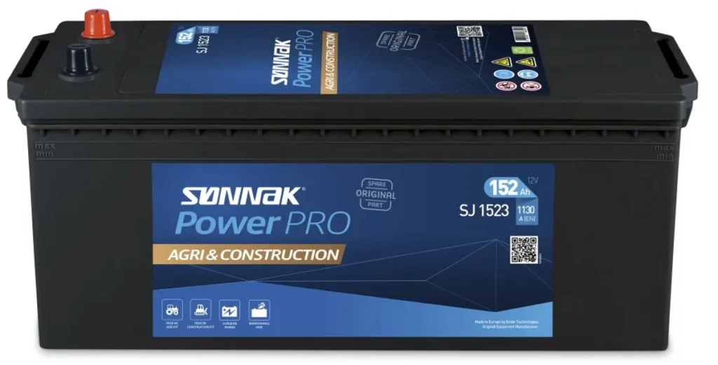 Startbatteri Sønnak 12V152AH-1130A+V (D04) 513 x 189 x 223mm 40,3 kg
