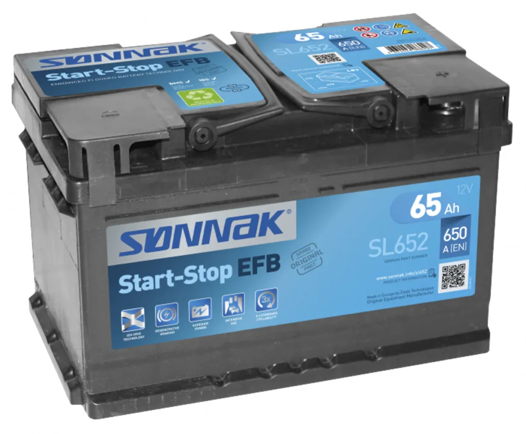 Startbatteri Sønnak STOP & GO 12V 65AH-650A+H (LB3) 278 x 175 x 175mm 16,2 kg