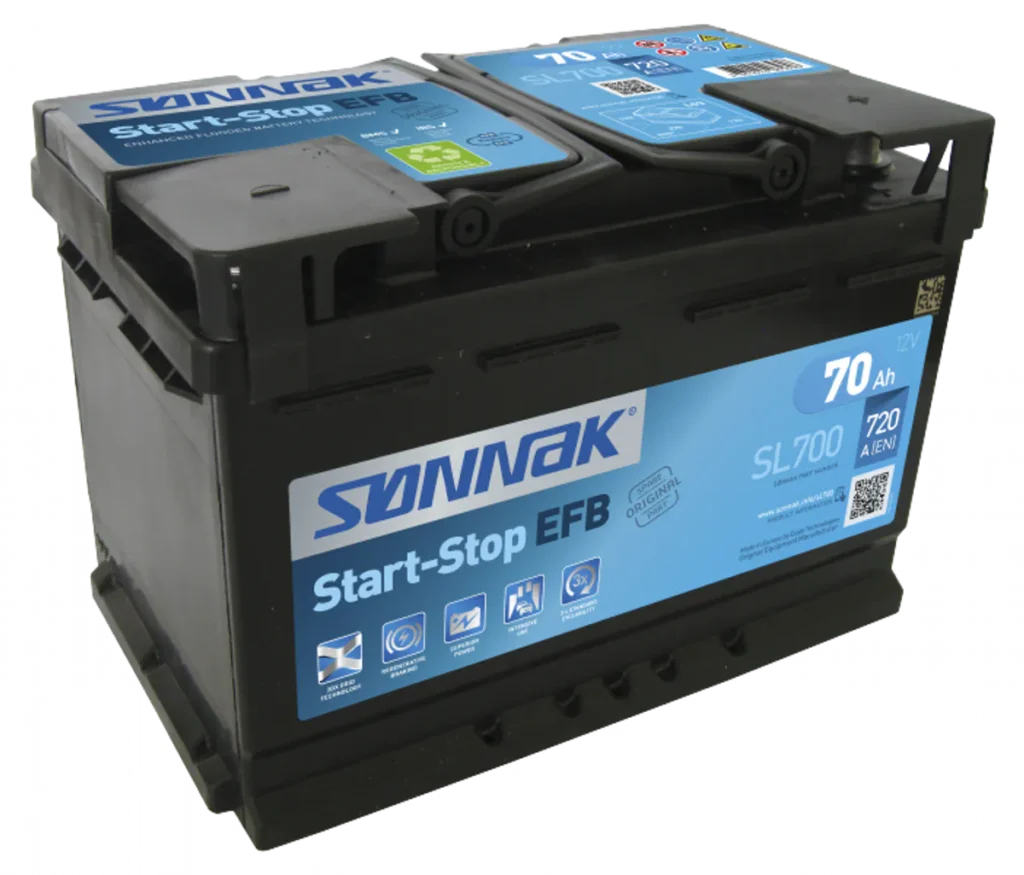 Startbatteri Sønnak EFB STOP & GO 12V 70AH-760A+H (L3) 278 x 175 x 190mm 19,3 kg