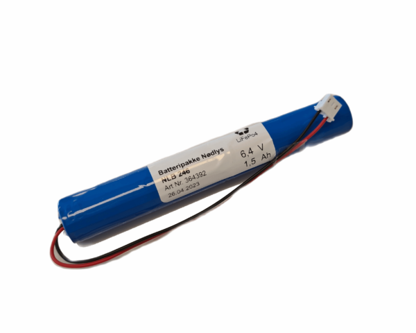 6,4v - 1500mAh - LiFePo4 STAv m/plugg 31