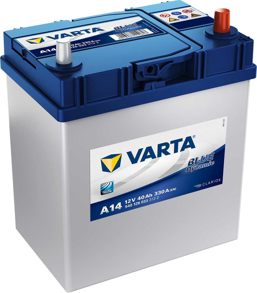 VARTA Blue Dynamic Batteri 12V 40AH 330CCA (187x127x200/227mm) +høyre A14 - Bilde 1