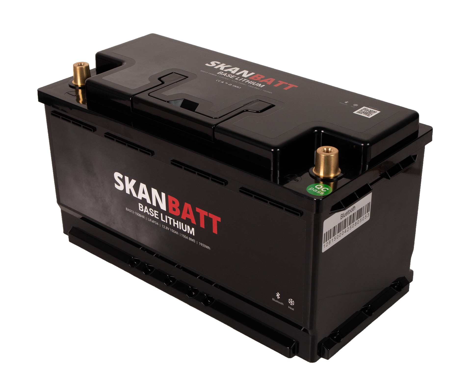 SKANBATT Base Lithium - 12V 150Ah 150A BMS - 355x175x188mm - Bluetooth - Heat - 3 Års garanti - Bobil +H - Bilde 3