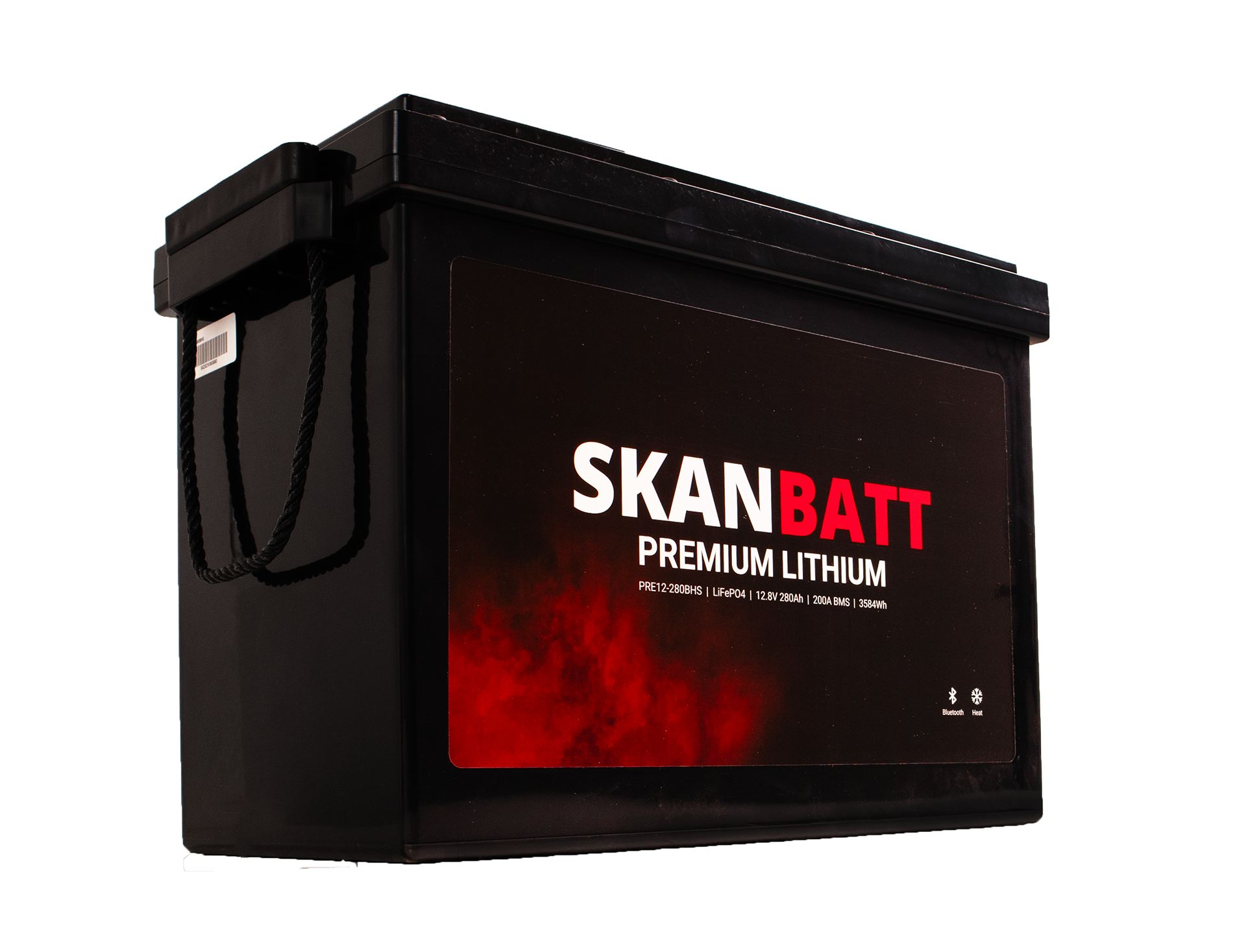 SKANBATT Premium Lithium - 12V 280Ah 200A BMS - 384x204x268mm - Bluetooth - Heat - 8 Års garanti +H - Bilde 2