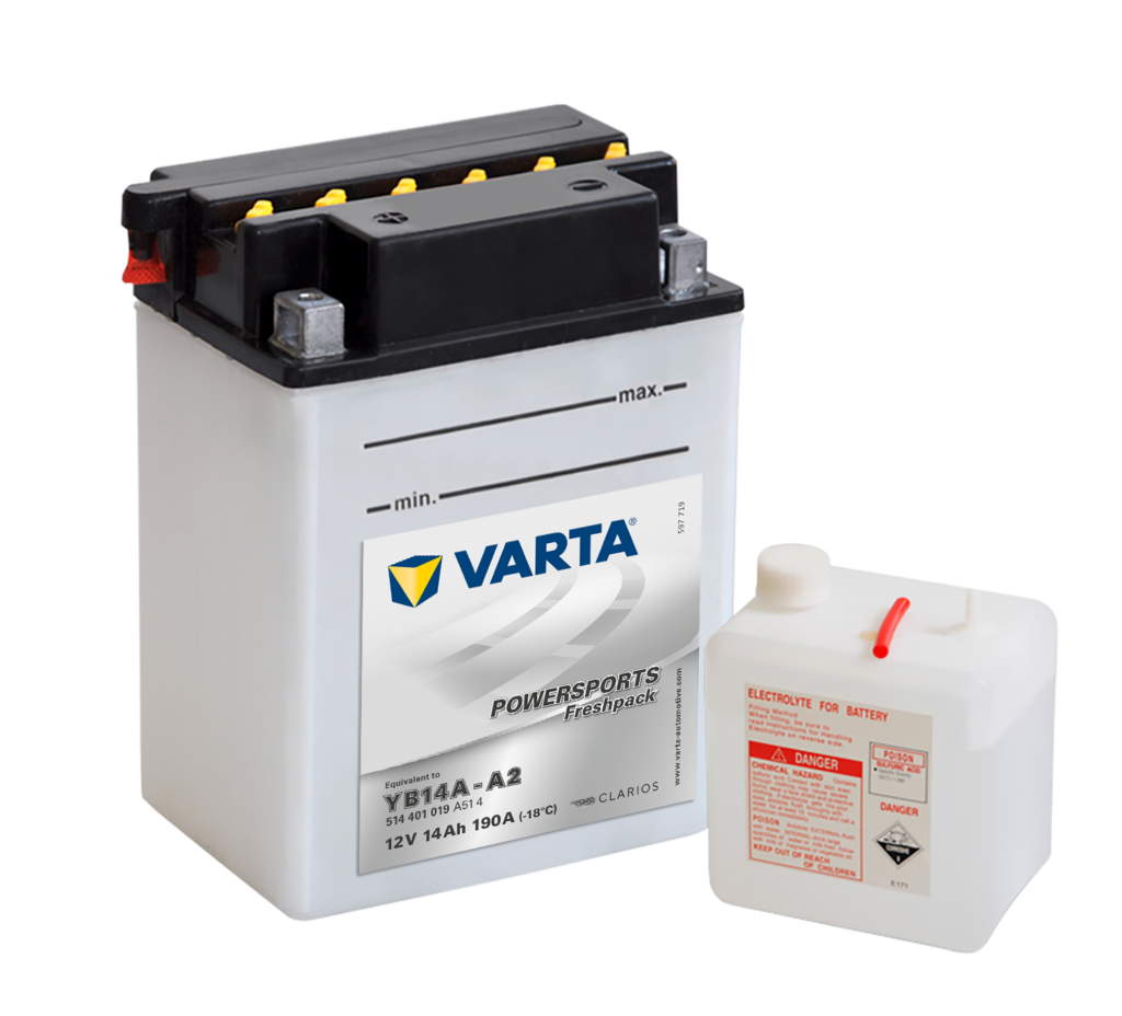 MC-batteri 12V14Ah YB14A-A2