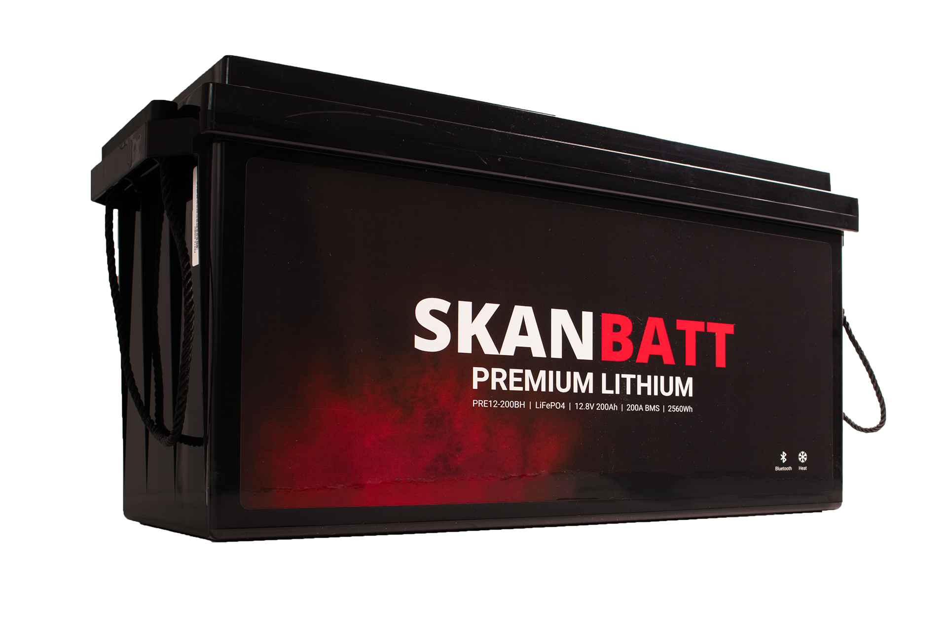 SKANBATT Premium Lithium - 12V 200Ah 200A BMS - 502x187x242mm - Bluetooth - Heat - 8 Års garanti - Bilde 2