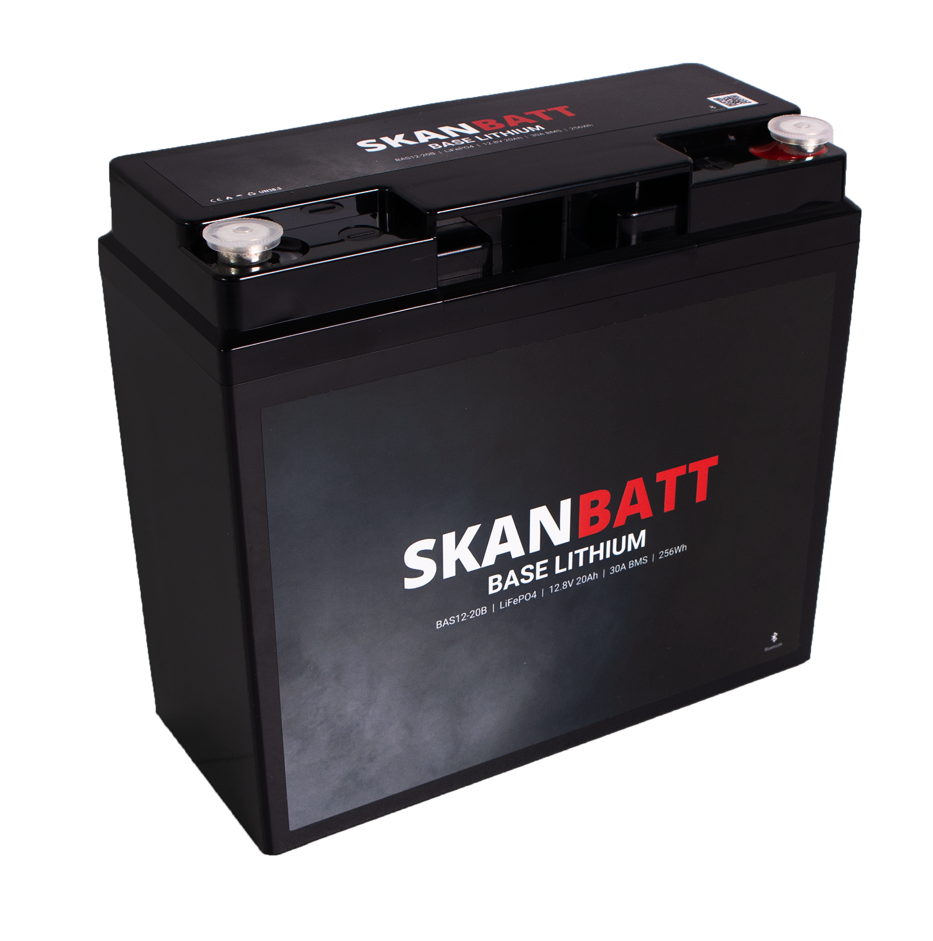 SKANBATT Base Lithium - 12V 20Ah 30A BMS - 180x78x164mm - Bluetooth - 3 Års garanti - Bilde 2